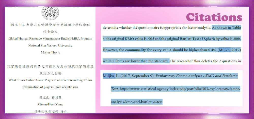 Exploratory factor analysis – KMO and Bartlett’s test.  Article: : 玩家購買遊戲內商品之目標取向對於遊戲玩家滿意度及活力之影響 What drives Online Game Players’ satisfaction and vigor? An examination of players’ goal orientations
