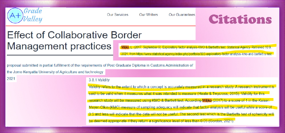 Exploratory factor analysis – KMO and Bartlett’s test.  Article: Effect of Collaborative Border Management practices