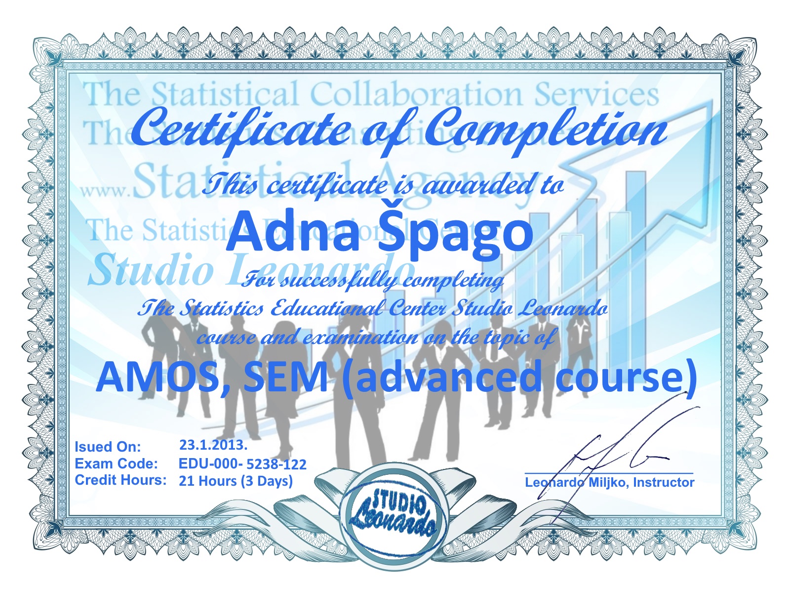 Adna Špago ( AMOS, SEM advanced course)